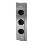 THEBO Energie-Ecksäule ST 3072/320/3 aus Edelstahl mit 3 Steckplätzen / Schuko-Steckdose