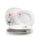 CreaTable Tafelservice TROPICAL FLOWERS 12-tlg aus Porzellan