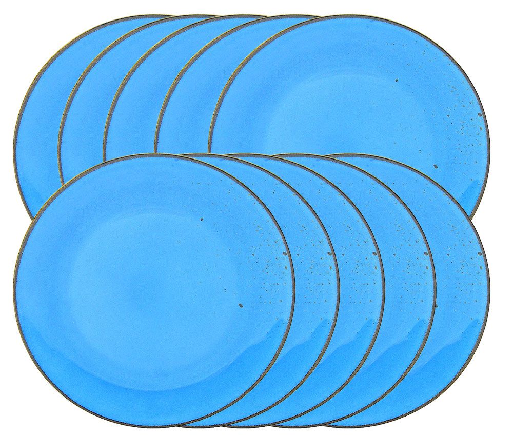 10er SET CreaTable 20040 Nature Collection Speiseteller 27 cm BLUE