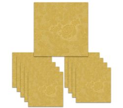 150 Servietten Lace embossed gold 33 x 33 cm ppd 007253