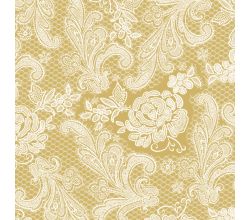 Servietten Lace Royal embossed gold white 33 x 33 cm ppd 007659