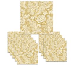 150 Servietten Lace Royal embossed gold white 33 x 33 cm ppd 007659