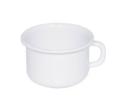 RIESS 0299-033 Kaffeeschale 10 cm, 3/8 L, Emaille, weiß / Trinkbecher