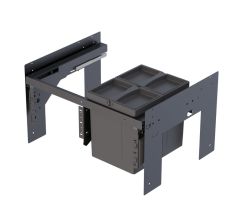 Wesco Abfallsammelsystem Pullboy Soft Fusion 320 K/600-2, anthrazit, 16 (2x8) Liter für 60 cm Schrank