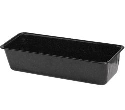 RIESS 0638-022 Königskuchenform 30 x 10 cm, Emaille, Profibäcker, Schwarz / Emaillebackform