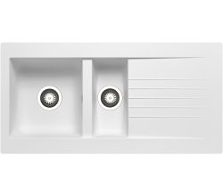 PYRAMIS Spüle SIROKO (100x50) aus Fibertek / SMC-Spüle / Fiberglasspüle / Ausschnitt 976 x 476 mm