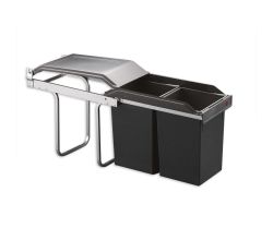 HAILO 3650101 Abfallsorter 30 (2x15) Liter TANDEM ab 30 cm Schrankbreite