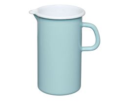 RIESS 0836-109 Emaillekrug 1,5 L, Nature Green - Light, H 19 cm / Emaille Krug