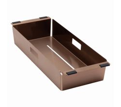 LAVABO Resteschale L-K10007K für KUBUS Spülen, PVD Kupfer / Restebecken / Abtropfschale