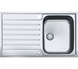 FRANKE Spüle ARGOS AGX 211 mit Integralablauf und Druckknopfventil / Ausschnitt Slimtop 847 x 497 mm - R10