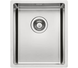 CORNO Basso 2 Edelstahl Spüle mit Flachrand / ab 45 cm Schrankbreite / Einbauspüle Einzelbecken
