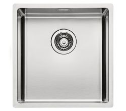 CORNO Basso 3 Edelstahl Spüle mit Flachrand / ab 50 cm Schrankbreite / Einbauspüle Einzelbecken