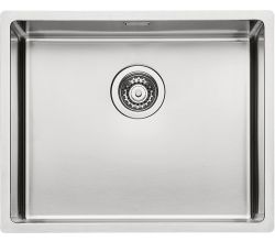 CORNO Basso 4 Edelstahl Spüle mit Flachrand / ab 60 cm Schrankbreite / Einbauspüle Einzelbecken
