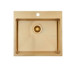 Lavabo Spüle KUBUS 540 soft, massives Messing, mit Ablaufventil, ab Schrankbreite 60 cm
