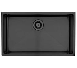 Lavabo Edelstahlspüle KUBUS 700 soft PVD - Shadow mit Raumsparventil / Spüle / Designspüle