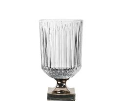 NACHTMANN 104161 MINERVA Vase mit Fuß PLATIN 32 cm