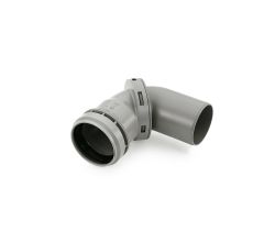 HTB-S Bogen stufenlos DN 50 - stufenlos verstellbarer Winkel 0-87 Grad / Spülenzubehör