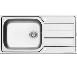 PYRAMIS Spüle ATHENA PLUS (100x50) 1B 1D aus Edelstahl / Ausschnittsmaß: 980x480 / Edelstahlspüle