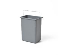 Hailo 109408 Ersatzeimer 8,5 L mit Metallbügel graphitgrau für Tandem-S, Tandem-S-plus, RONDO-2 plus und Rondo-3 plus Abfallsorter