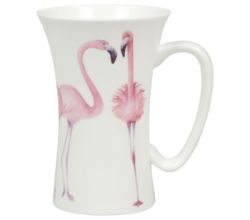 KÖNITZ 1120162787 Becher Mega Mug Flamingo - 630 ml Bone China Porzellan