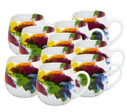 10er SET KÖNITZ Kuschelbecher 420 ml - On Colour - FLOW / Designbecher