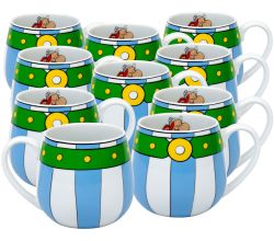 10er SET KÖNITZ Kuschelbecher Asterix - The Men's Belt - 420 ml / Motivtasse