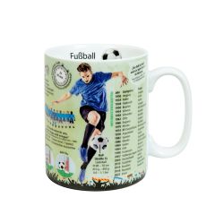 KÖNITZ Wissensbecher FUSSBALL 490 ml aus Porzellan / Motivbecher