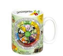 KÖNITZ Wissensbecher GEMÜSEGARTEN 460 ml aus Porzellan / Motivbecher