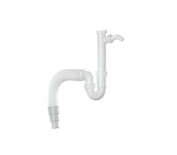 FRANKE Siphon 1 1/2 Zoll flexibel mit 40 und 50 mm Abgang / Geruchsverschluss / Zubehör / Abflussverbindung