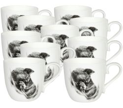 10er SET KÖNITZ 1120572618 Becher AMAZING ANIMALS - KOALA - 425 ml aus Bone China Porzellan / Design Vanessa Kahl