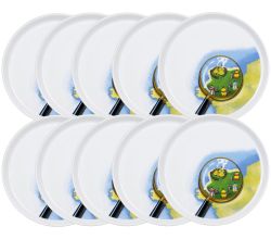 10er SET KÖNITZ Teller Coup Ø 20 cm ASTERIX - DORF - mit dezentralem Motiv / Motivteller