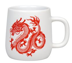 KÖNITZ Becher 395 ml STERNZEICHEN - Red Dragon - 395 ml aus Bone China Porzellan / Fassbecher