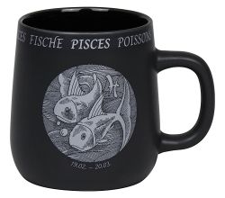 KÖNITZ Becher STERNZEICHEN - Fische - 395 ml aus Bone China Porzellan / Fassbecher