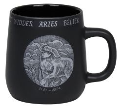 KÖNITZ Becher STERNZEICHEN - Widder - 395 ml aus Bone China Porzellan / Fassbecher