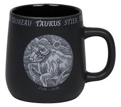 KÖNITZ Becher STERNZEICHEN - Stier - 395 ml aus Bone China Porzellan / Fassbecher
