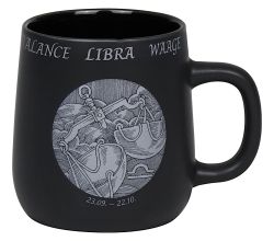 KÖNITZ Becher STERNZEICHEN - Waage - 395 ml aus Bone China Porzellan / Fassbecher