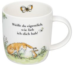 KÖNITZ Becher - Weisst du eigentlich wie lieb ich die habe - 400 ml aus Porzellan