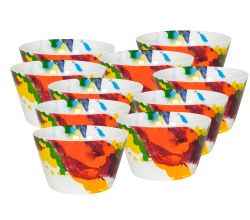 10er SET KÖNITZ Müslischale On Colour - FLOW 525 ml aus Porzellan / Designschale