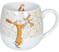 KÖNITZ 1111432452 Kuschelbecher 400 ml Ich hab dich lieb bis zum Mond, Porzellan / Becher Hasen
