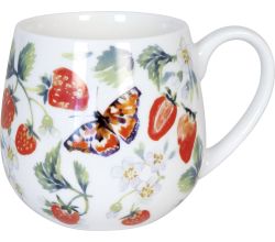 KÖNITZ 1111432599 Kuschelbecher 400 ml Fruity Tea STRAWBERRY - Victoria Lowe, Porzellan / Becher Früchtetee