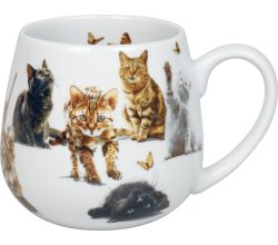 KÖNITZ 1111432933 Kuschelbecher 400 ml Samtpfoten, Porzellan / Becher Katzen