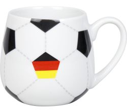 KÖNITZ 1111433030 Könitz Kuschelbecher Fußball Deutschland, 400 ml, Porzellan / Becher