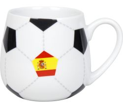 KÖNITZ 1111433031 Könitz Kuschelbecher Fußball Spanien, 400 ml, Porzellan / Becher
