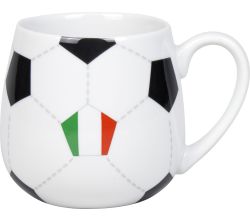 KÖNITZ 1111433034 Könitz Kuschelbecher Fußball Italien, 400 ml, Porzellan / Becher