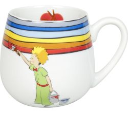 KÖNITZ 1111433036 Kuschelbecher DER KLEINE PRINZ - Regenbogen - 400 ml Porzellan / Motivbecher