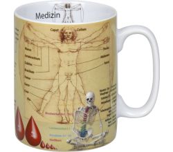 KÖNITZ 1113301709 Wissensbecher MEDIZIN 490 ml aus Porzellan / Motivbecher