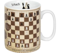 KÖNITZ 1113302790 Wissensbecher SCHACH 460 ml aus Porzellan / Motivbecher