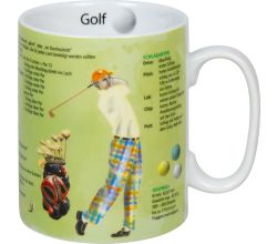 KÖNITZ 1113303029 Wissensbecher GOLF 460 ml aus Porzellan / Motivbecher