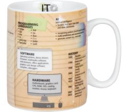 KÖNITZ 1113303051 Wissensbecher IT (englisch) 460 ml aus Porzellan / Knowledge mug IT (english)
