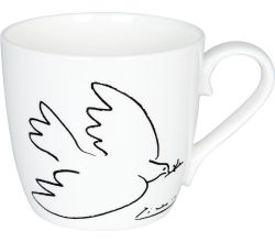 KÖNITZ 1120570210 Becher Picasso - La Colombe de la Paix (Die Friedenstaube) - 425 ml aus Bone China Porzellan